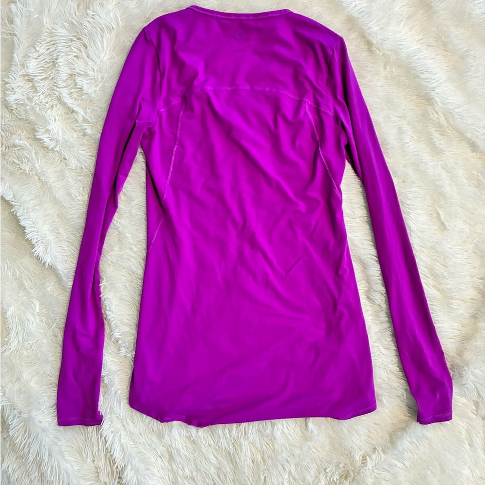Athleta Women's Fuchsia Long Sleeve Top - Picture 4 of 5